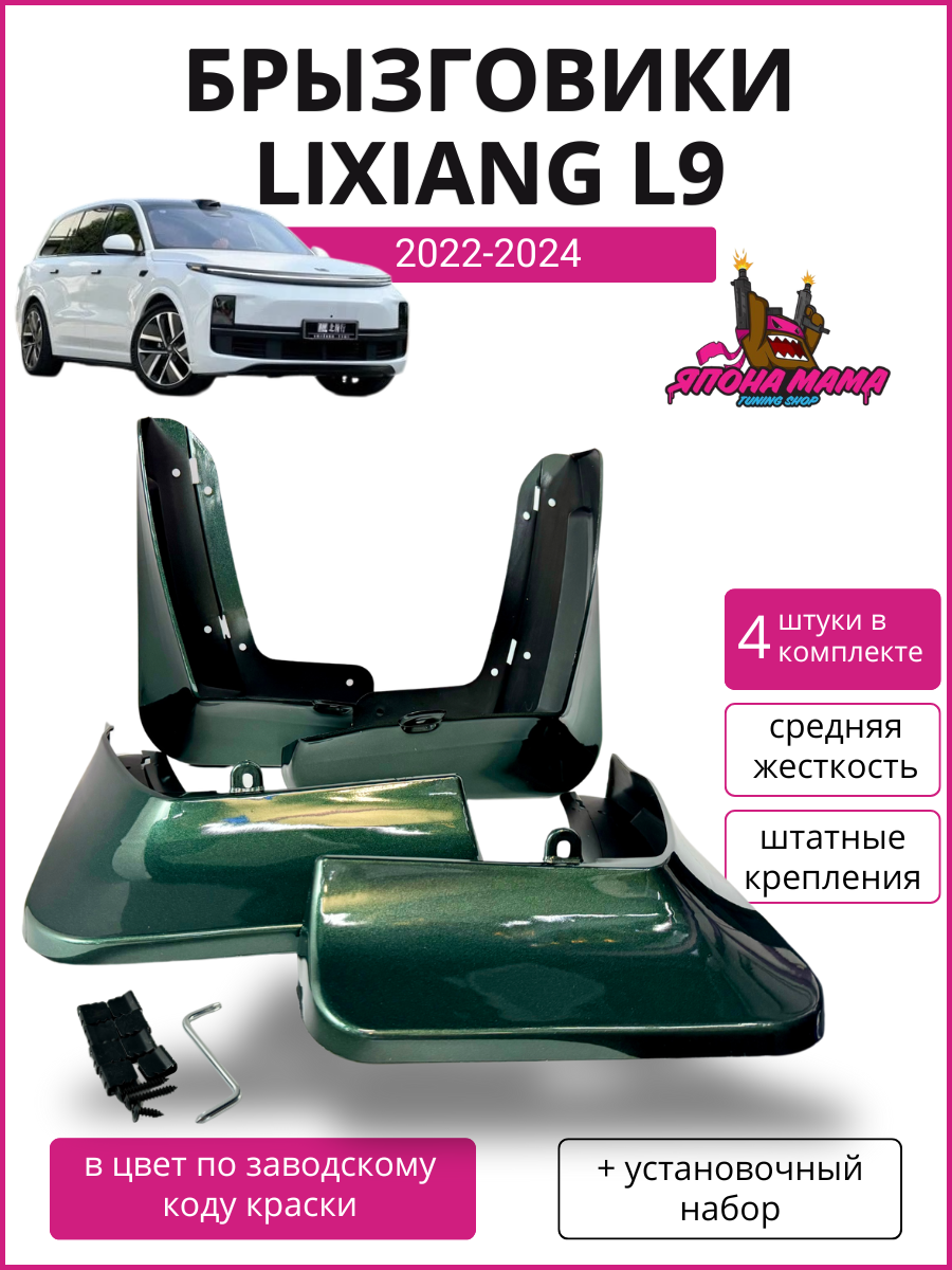 Комплект брызговиков Lixiang (зеленый)