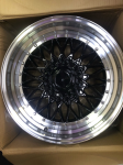 Комплект дисков BBS RS R15 6.5j ET30 4x100 / 114.3 (черные с серебристыми болтиками)