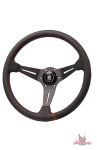 Спортивный руль Nardi Deep Corn из перфорированной кожи с черными спицами (вынос) 4