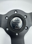 Спортивный руль momo Black Edition из кожи 4