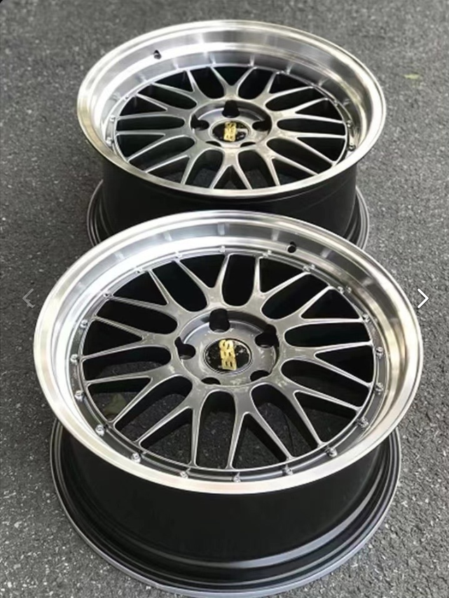 Комплект разношироких дисков BBS LM R18 8J ET35 9J ET33 5x114.3 (hyper black)