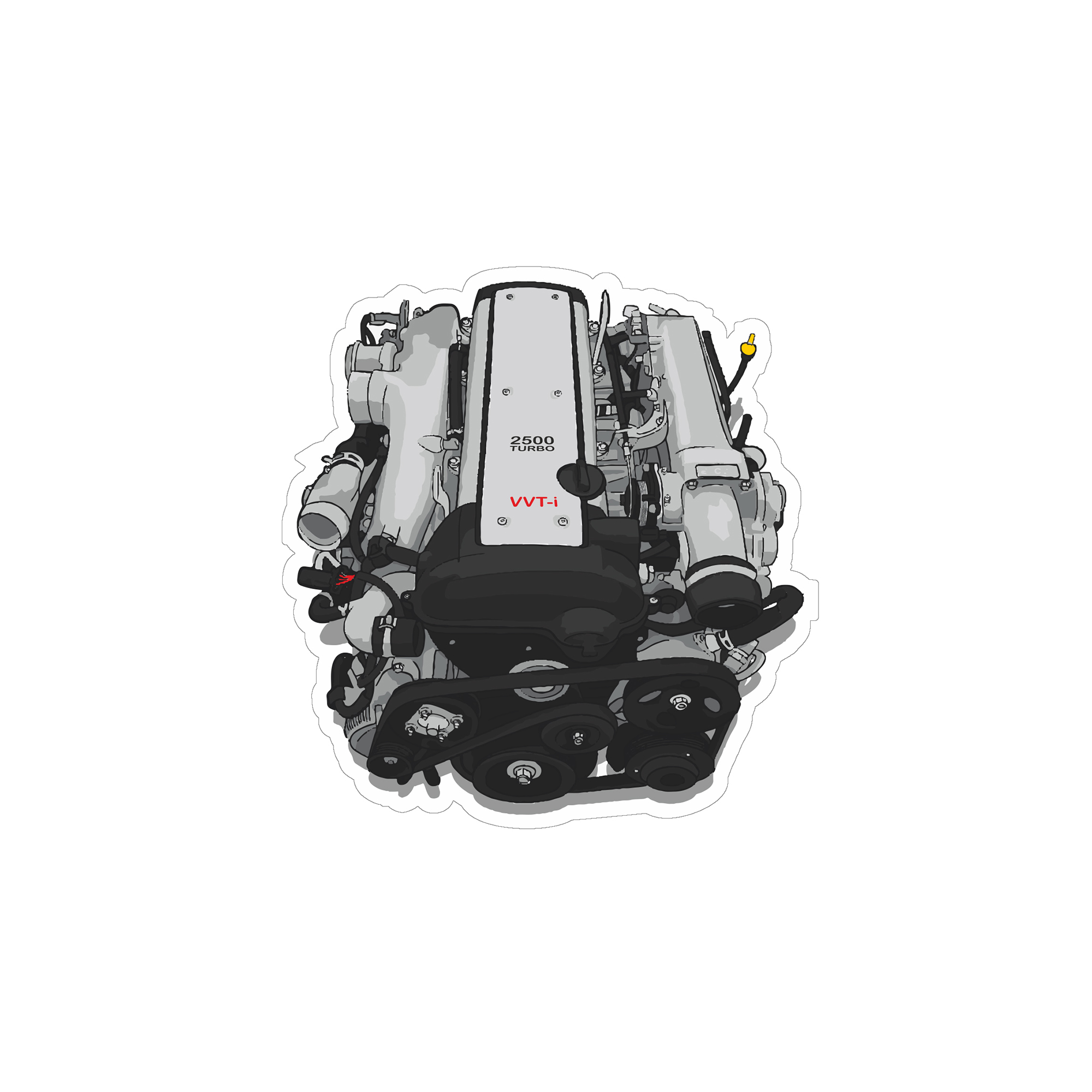 Наклейка 1JZ-GTE VVTI