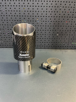 Насадка открытого типа на глушитель AKRAPOVIC Style глянцевый карбон (вход: 52-55 , выход:76) 2