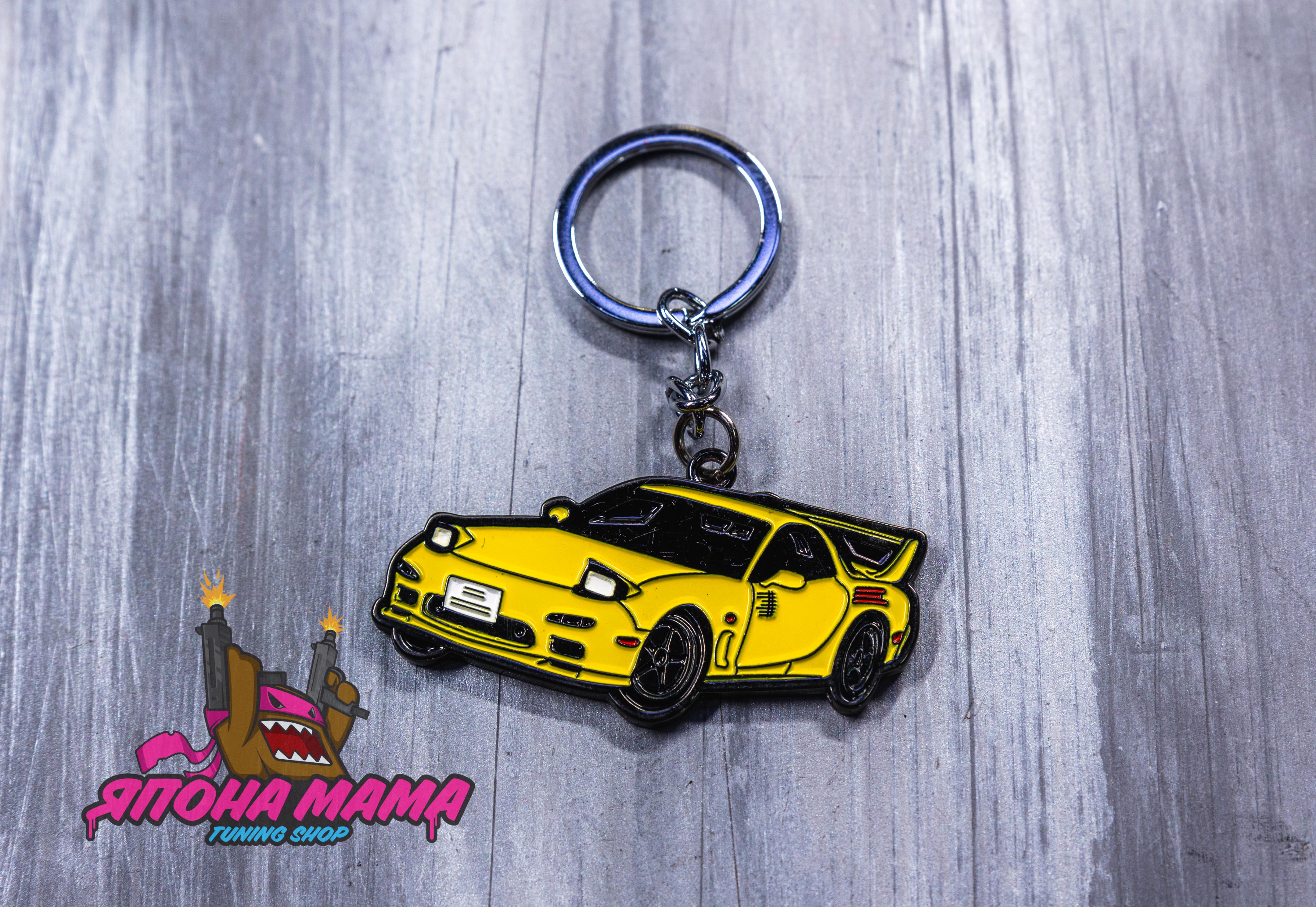 Брелок для ключей металлический Initial D RX-7 FD3S