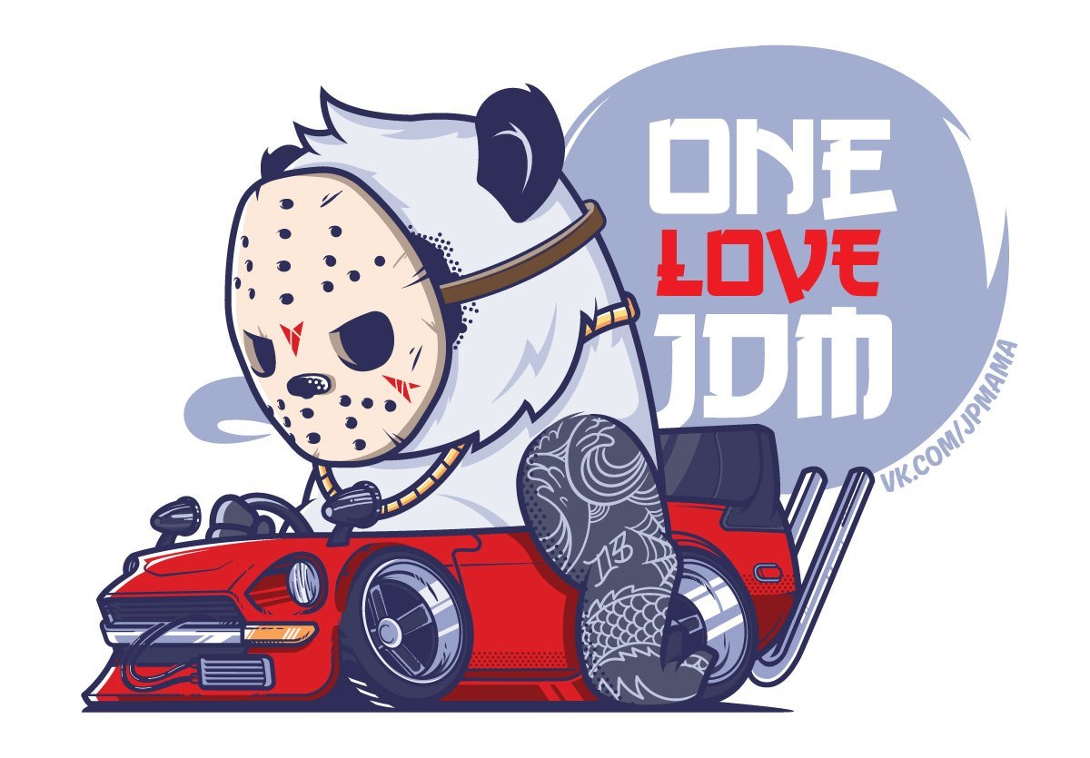 Фирменная наклейка One love JDM