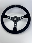 Спортивный руль momo Black Edition из замши 2