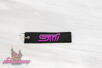 Брелок для ключей тканевый STI с фиолетовой строчкой