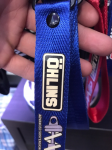 Брелок для ключей тканевый Ohlins Racing с карабином (Синий)