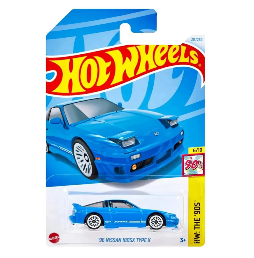 Металлическая модель Hot Wheels 96 Nissan 180SX Type X 1:64 (лимитированная коллекция)