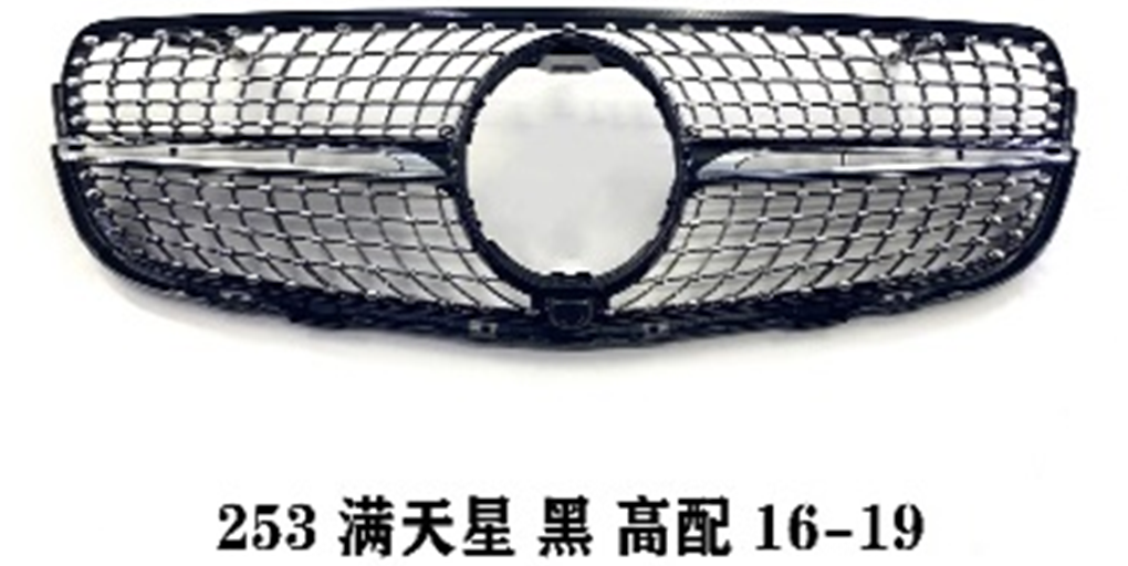 Решетка радиатора Mercedes Benz X253 черная под камеру (2016-2019)