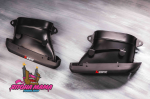 Накладки carbon на глушитель Mercedes Akrapovic style (черные) 1