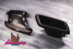Накладки carbon на глушитель Mercedes Akrapovic style (черные) 2