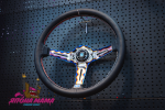 Спортивный руль Nardi Deep Corn Titan ver.4 из перфорированной кожи (средний вынос) 1