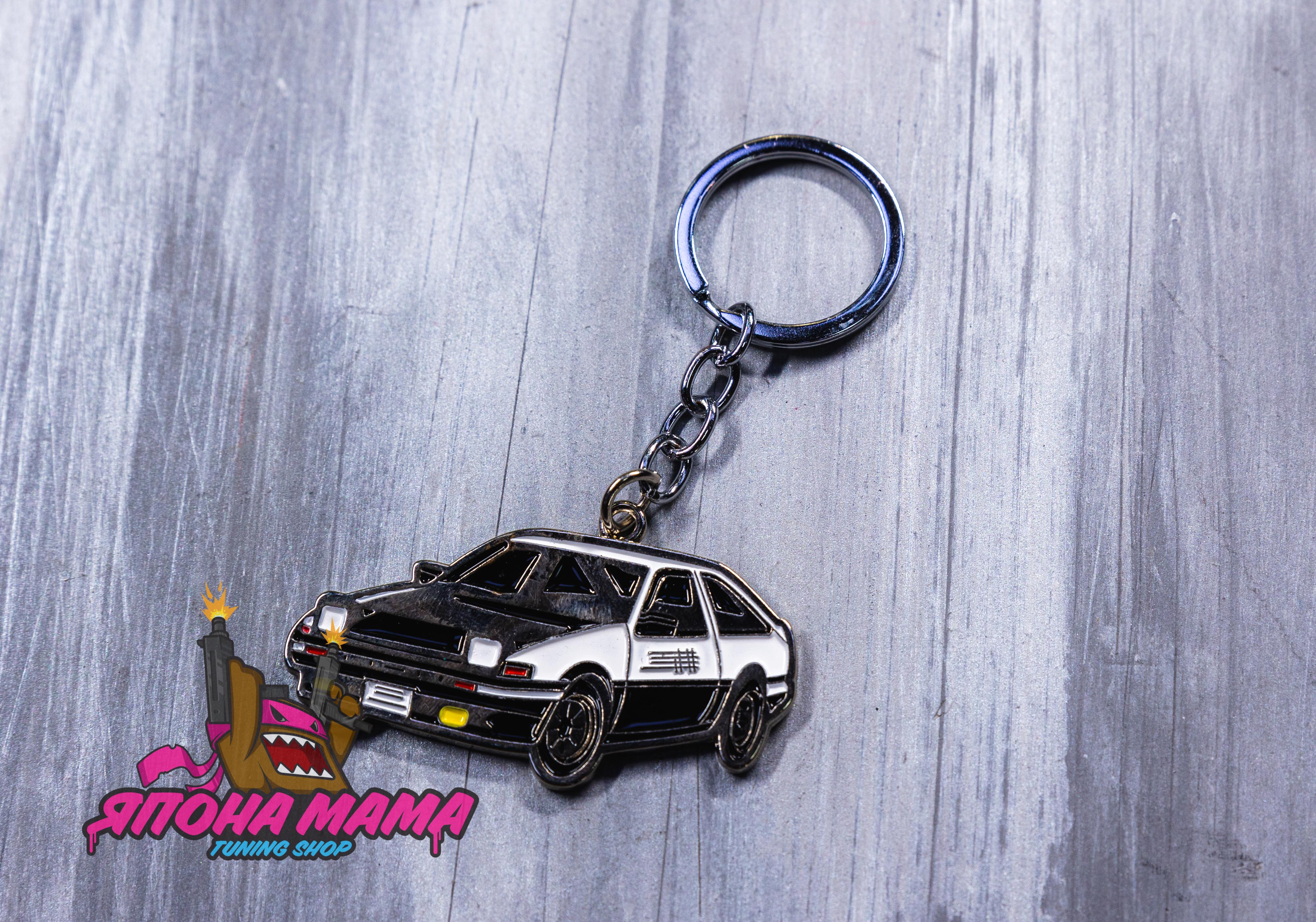 Брелок для ключей металлический Initial D Trueno ae86