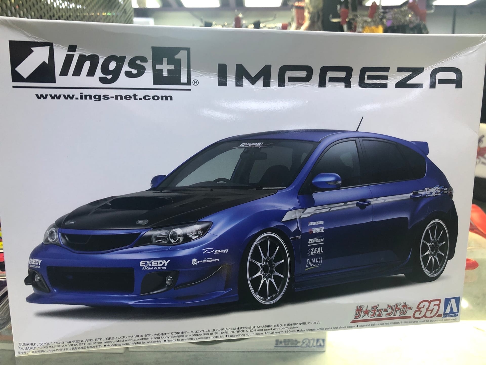 Cборная модель Subaru impreza wrx GRB