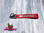 Брелок для ключей тканевый AMG с карабином (Красный)