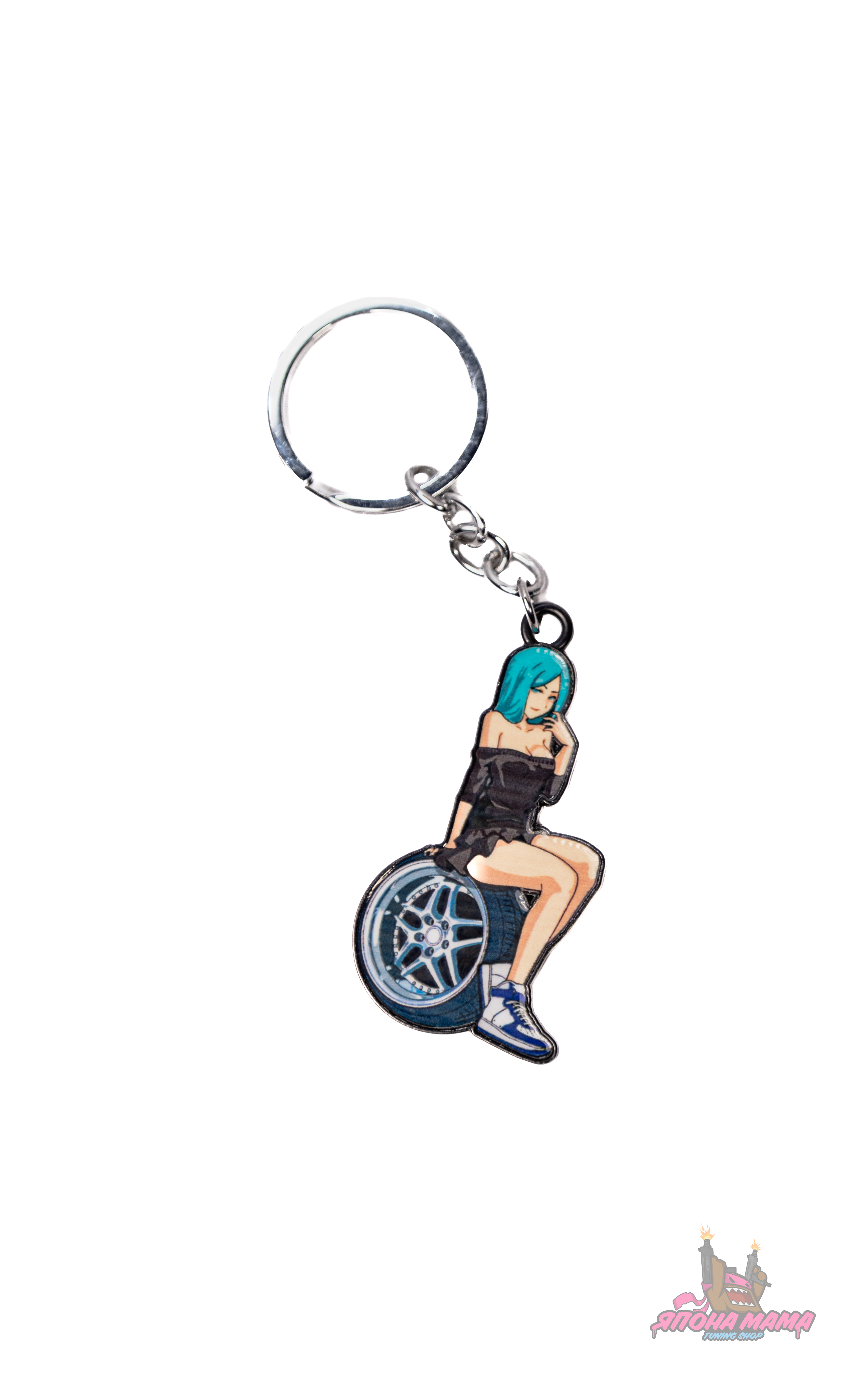 Брелок  wheels girl для ключей металлический